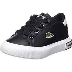 Lacoste Powercourt 0721 1 Sui, uniseks sneakers voor kinderen, Blk Wht, 19.5 EU
