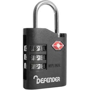 Defender DFTSACOMBI35 - TSA Kofferslot - Hangslot - Cijferslot - Fietstas slot - 35 mm