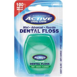 Active Oral Care - Fluoride Tandzijde - 100 Meter - Muntsmaak