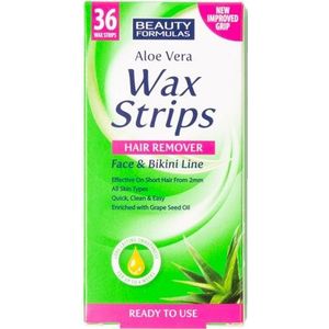 Beauty Formulas - Aloe Vera Wax Strips - Ontharingswax - 36 Stuks