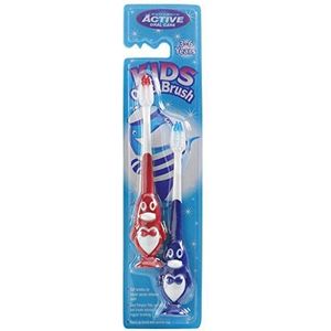 Beauty Formulas Active Oral Care tandenborstel voor kinderen, pinguïn design, 2 stuks