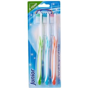 Active Oral Care - Junior Tandenborstels 8-12 Jaar - 3 stuks