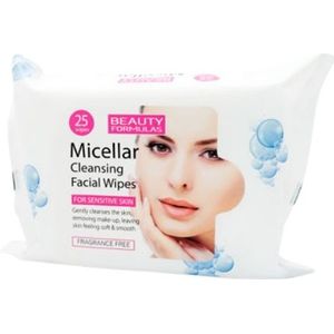 Beauty Formulas - Micellaire Reinigingsdoekjes - 25 Stuks - Geurvrij