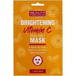 Beauty Formulas Vitamin C verhelderende sheet mask met Vitamine C 1 st