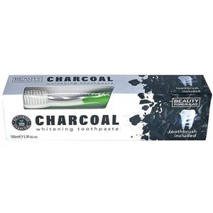 Beauty Formulas Charcoal Bleken Tandpasta En Tandenborstel 100 ml + 1 st