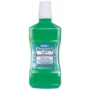 Active Oral Care - Anti-Cavity Smooth Fresh Mint - Mondwater - 500 ml