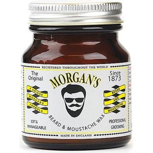 Morgan - Beard and Moustache Wax - Baardwax - 50 g - Balsem & Wax voor Mannen