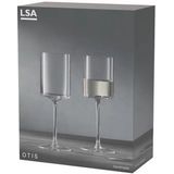 L.S.A. - Otis Wijnglas Wit 240 ml Set van 2 Stuks - Glas - Transparant