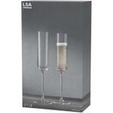 L.S.A. - Otis Champagneglas 150 ml Set van 2 Stuks - Glas - Transparant