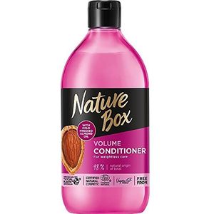 Nature Box Volume Vegan Conditioner met 100% koudgeperste amandelolie, vrij van siliconen en parabenen, 385 ml