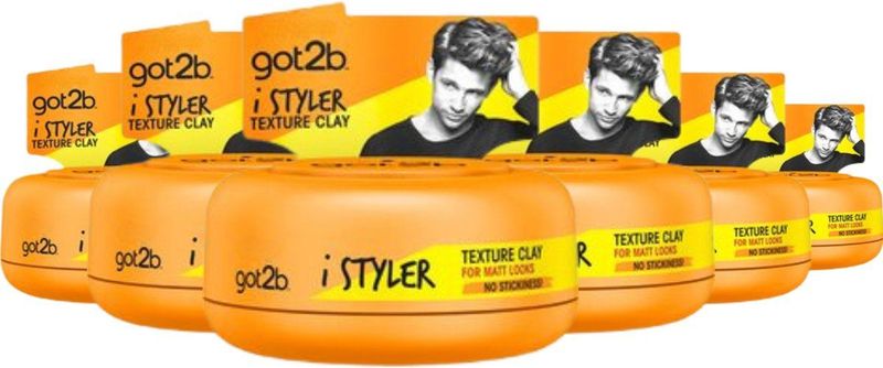 Got2b - Men - I-Styler Clay - Haarstyling - Voordeelverpakking - 6 x 75 ml