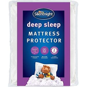 Silentnight Deep Sleep matrasbeschermer - superzachte gewatteerde matrasbeschermer met extra diepe pasvorm, gemakkelijk aan te brengen, elastische banden, machinewasbaar en hypoallergeen,
