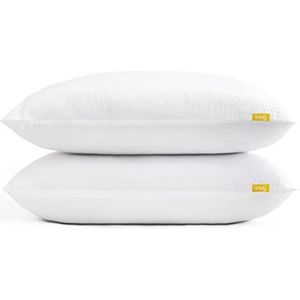 Snug Blissful Bedtime Kussens 2 Pack - Luxe Hotelkwaliteit Kussens Medium Ondersteuning voor Voor-, Achter- en Zijslapers - Milieuvriendelijk, Hypoallergeen en Machine Wasbaar - Pack van 2