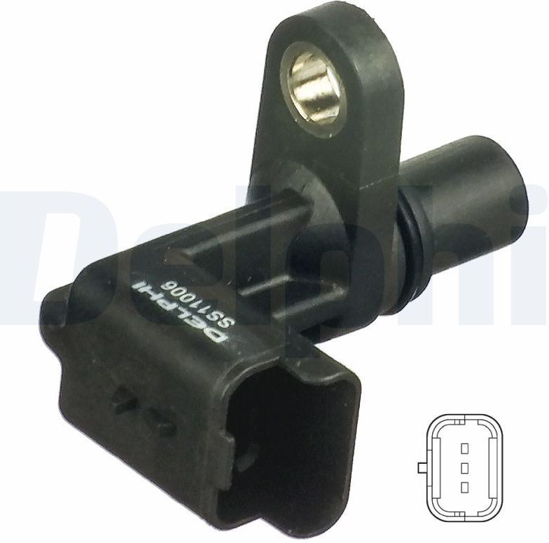 DELPHI - SS11006 - Sensor - Nokkenaspositie - Voor BMW, PEUGEOT, CITROËN