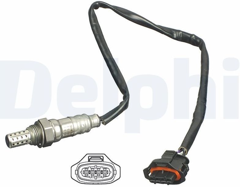 Delphi - Es20426-12b1 - Lambdasonde - Chevrolet, Opel - Kabellengte 520 mm - Verwarmd