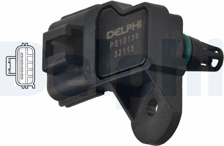 DELPHI - PS10138 - Sensor - Inlaatdruk - Voor Ford, Fiat, Peugeot - 4 Pin