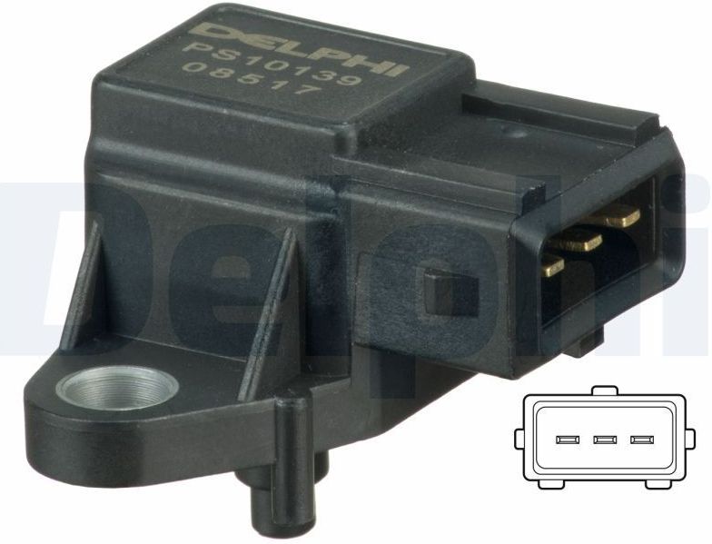 Delphi PS10139 - MAP Sensor - Bmw - Land Rover - Opel - 3 contacten - Druk 20 kPA