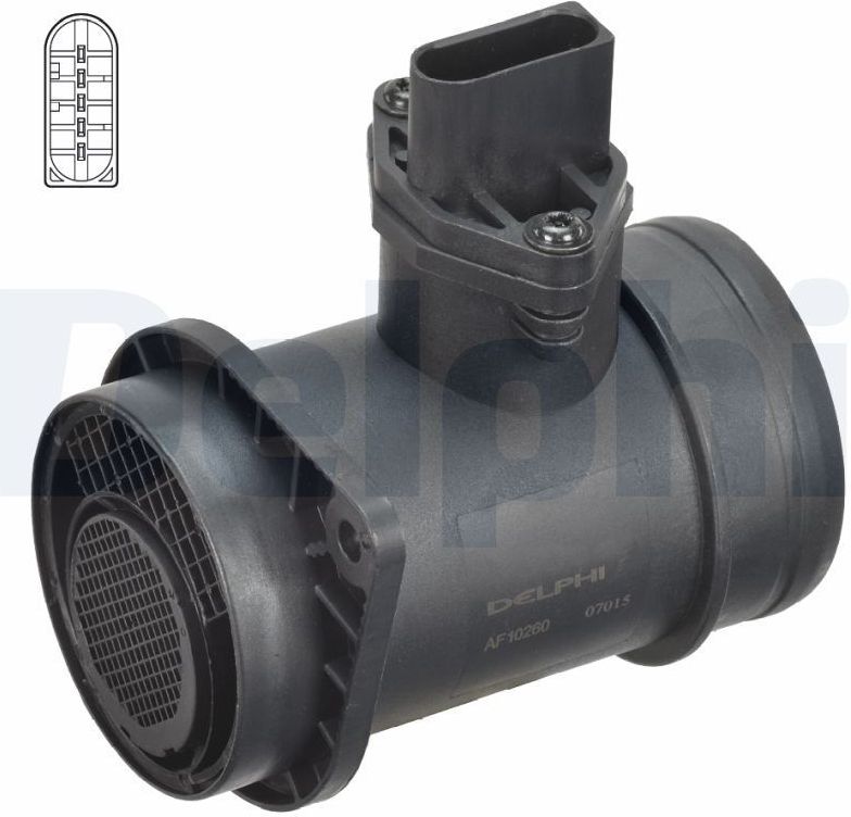 DELPHI Luchtmassameter VW,SKODA AF10260-12B1 038906461,038906461X LMM