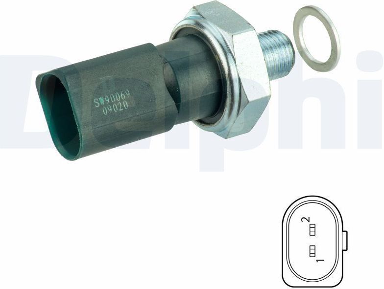 DELPHI Oliedruksensor VW,AUDI SW90069 059919081D,059919081G,059919081C Oliedrukschakelaar