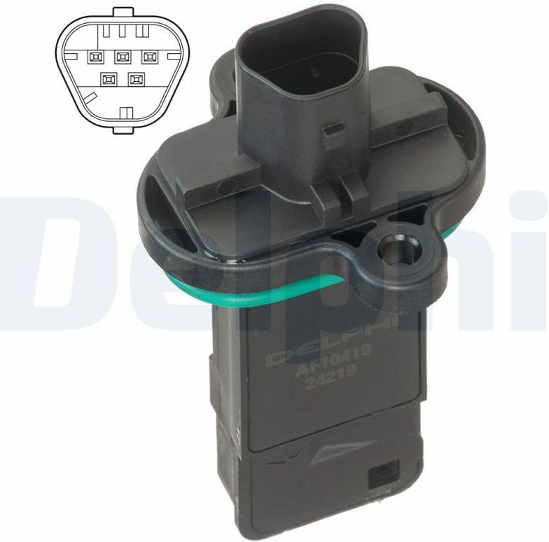 DELPHI Luchtmassameter OPEL,CHEVROLET,VAUXHALL AF10419-12B1 12671616,13301682,836005 LMM 19540293,20895955,836006