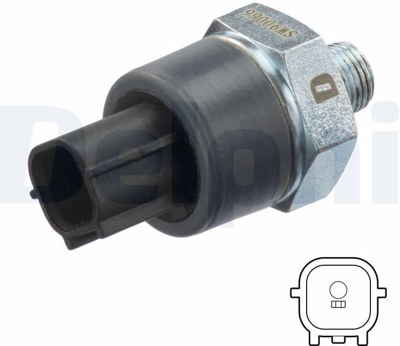 DELPHI - SW90066 - Oliedruksensor - Zwart - Oliedrukschakelaar voor Nissan en Infiniti