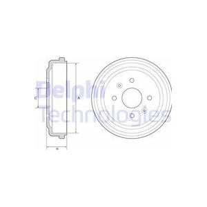 Chevrolet - Remtrommel - Bf548 - Diameter 230 mm - Hoogte 41 mm - 4 Gaten