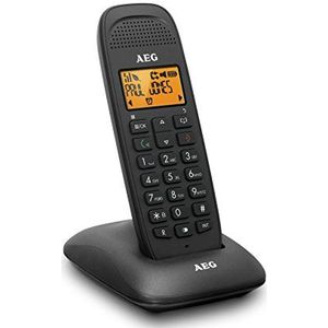 AEG Voxtel D81 draadloze telefoon met handsfree-functie, zwart