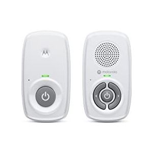 Motorola Nursery AM21/MBP21, audio babyfoon met DECT-technologie voor audio monitoring, bereik van 300 meter, hooggevoelige microfoon, wit