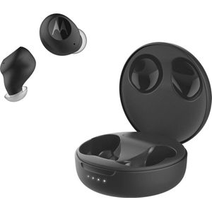 Motorola VerveBuds 250 - Draadloze Bluetooth In-Ear Hoofdtelefoon - Draagbaar, Draadloze Laadbox - 18 uur - IPX5 Waterdicht - Touch Control - Compatibel met Alexa, Siri, Google - Zwart.