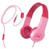 Motorola SQUADS200PN Squads 200 Kids Wired Headphones with Anti-Allergic Cushion Pads | Pink