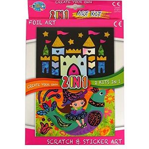 Padgett 37563PB1 Kits Folie Scratch & Sticker 2 Assortiment, Meerkleurig, 10 x 15 cm