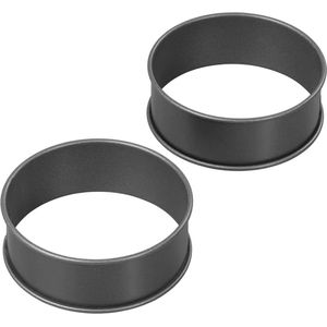 Kookring / Ei ring, Set van 2 Stuks, Non-Stick, Zilver - Tala