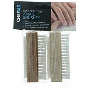 Chef Aid Houten nagelborstels, hout, beige, 3,7 x 12 x 16 cm