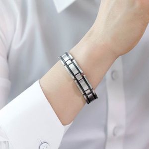 Sabona Magnetische armband - Artritis/stressverlichting - Armbanden voor mannen en vrouwen - Executive Stainless Steel Black