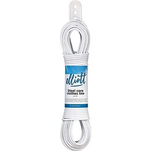 Elliott Steel Core waslijn, 20 meter, wit