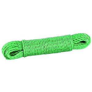 Elliott Polypropyleen touw waslijn 20 meter, extra sterk, weer- en roestbestendig waslijn. Wasserij Essentieel voor buitengebruik, wasruimtes en camping, groen