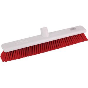 Jantex Zachte Hygiënische Bezem 45cm Rood DN833