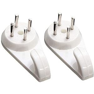 Merriway BH00092 Grote 40 mm (1.1/2 inch) Wit Nylon Non-Trace Hardwall Gipsplaten Picture Hanger Haak - Pack van 10 stuks, Zwart|Groen|Grijs|beige