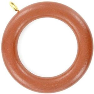 Bulk Hardware Bh05959 houten gordijnstang ringen met schroefoog, binnendiameter 48 mm (1,15/40,6 cm) buitendiameter. 70 mm (2.3/10,2 cm) – donkerbruin, 10 stuks.