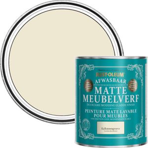 Rust-Oleum Wit Afwasbaar Matte Meubelverf - Kalksteengroeve 750ml