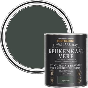 Rust-Oleum Zwart Afwasbaar Mat Keukenkastverf - Avonddiner 750ml