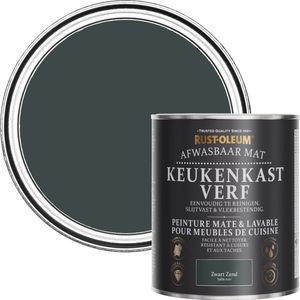 Rust-Oleum Zwart Afwasbaar Mat Keukenkast verf - Zwart Zand 750ml