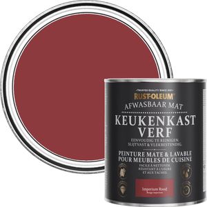 Rust-Oleum Rood Afwasbaar Mat Keukenkastverf - Imperium Rood 750ml