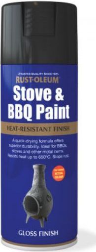 Rust-Oleum - Hittebestendige Verf - Zwart - 400ml Spuitbus