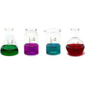 Bar Bespoke CHEMISCHE SHOT GLAZEN SET VAN 4, 50ml