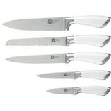 Richardson Sheffield - Fusion 5-Delige Messenset met Blok - Wit en Hout