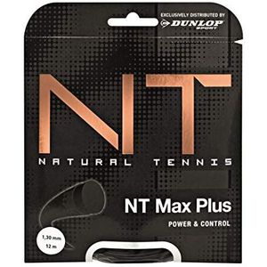 Dunlop Unisex Volwassen 624804 Tennis String NT Max Plus 1.30mm 12m Set, Zwart, One Size