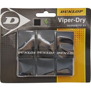 Dunlop  VIPERDRY OVERGRIP - Zwart - Tennisgrips