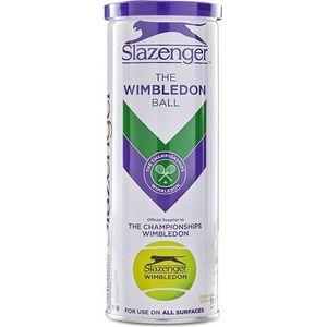 Slazenger Wimbledon 3Tin Tennisballen - 3 stuks - geel