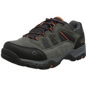 Hi-Tec Banderra II Low Wp Wide Rise wandelschoenen voor heren, Grijs Houtskool Grafiet Verbrand Oranje 51, 41 EU